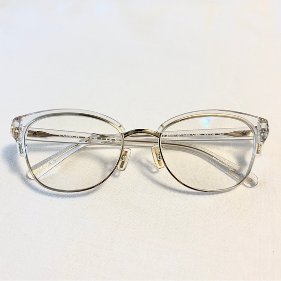 Coach Accessories - Coach HC6195 5111 Shinny Light Gold/Clear Stagecoach Emblem Eyeglasses 53-19-140